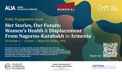 Invitation to the First Public Engagement Event of the Artsakh Stories Project
